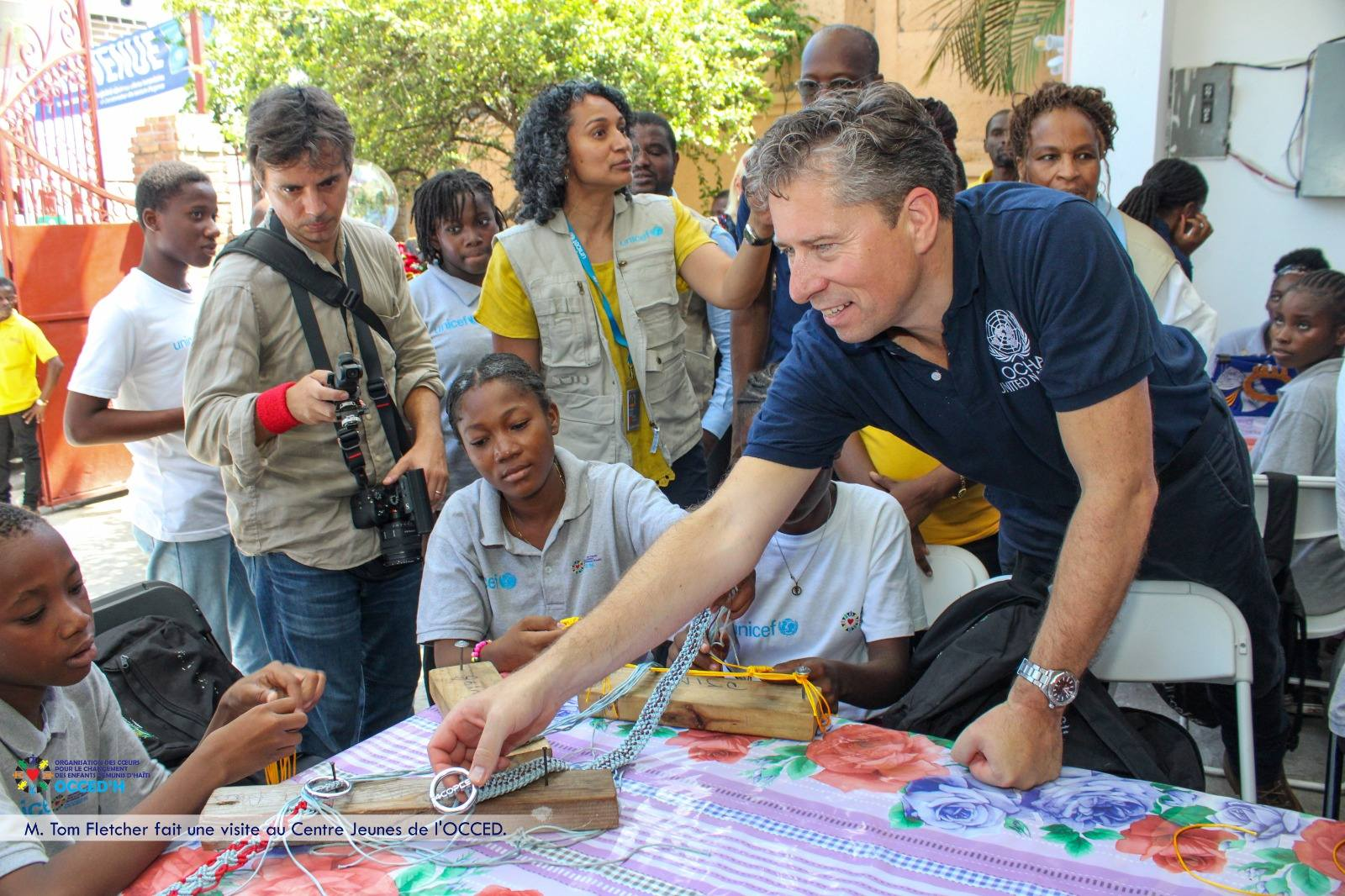 Visite du Secrétaire adjoint des affaires humanitaires et aux secours d’urgence de l’ONU au Centre Jeunes de l’OCCED’H
